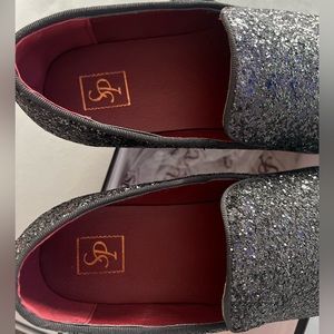 Black Men’s Metallic/Glitter Tuxedo Slip On Sz 12